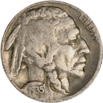 1935-P Buffalo Nickel - Doubled Die Reverse