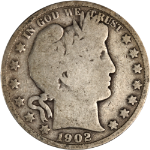 1902-S Barber Half Dollar