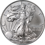 2020 (P) Silver American Eagle $1 PCGS MS69 Emergency Issue