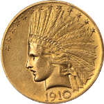 1910-P Indian Gold $10 AU/BU Details Decent Eye Appeal Nice Strike