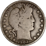 1902-S Barber Half Dollar