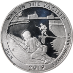 2019-S Silver Proof Quarter - War in Pacific NP - PCGS PR70DCAM