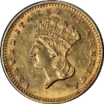 1889 Ty 3 Indian Princess Gold $1 Choice AU/BU Great Eye Appeal Strong Strike