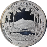 2013-S Silver Proof Quarter - White Mountain NP - PCGS PR70 DCAM