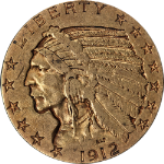 1912-S Indian Gold $5 Nice VF/XF Nice Eye Appeal Nice Strike