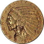 1914-S Indian Gold $5 Choice AU Nice Eye Appeal Nice Strike