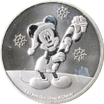 2020 Niue 1 Ounce Silver $2 - Mickey Mouse Christmas - 999 Fine - STOCK