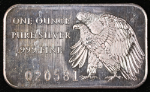 Vintage 1 Oz Silver Bar -1776/1976 200 Yrs Independence Silver Eagle- 999 Fine