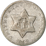 1852 Three (3) Cent Silver