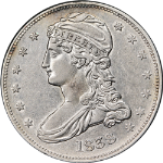 1838 Reeded Edge Bust Half Dollar Nice AU Nice Eye Appeal Nice Strike