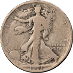 1921-P Walking Liberty Half Nice VG Key Date Nice Eye Appeal Nice Strike