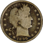 1896-P Barber Quarter