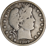 1909-O Barber Half Dollar