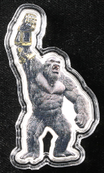 2024 King Kong New Empire 1 Oz Colorized Shaped Silver 999 Fine OGP COA - STOCK