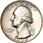 1939-P Washington Quarter