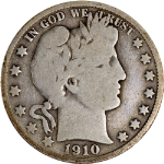 1910-S Barber Half Dollar