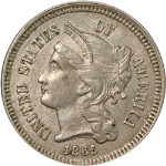 1865 Three (3) Cent Nickel