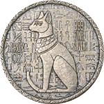 Egyptian Cat Goddess Bastet 1/2 Ounce Silver Rounds - 999 Fine - 2pc Lot