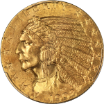 1908-P Indian Gold $5 PCGS MS64 Superb Eye Appeal Strong Strike