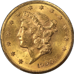 1900-S Liberty Gold $20 PCGS MS62 Nice Eye Appeal Strong Strike