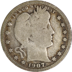 1907-S Barber Quarter