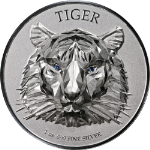 2022 Chad 1 Oz Silver 5k Francs Multifaceted Tiger UltraHighRelief 999 Fine OGP