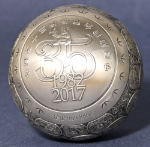 2017 China 888g Silver Sphere - 35th Ann Chinese Panda Gold Coin OGP COA - STOCK