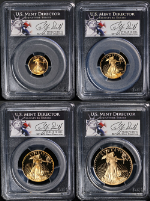 1995-W Gold American Eagle 4 Coin Proof Set PCGS PR69 DCAM Philip Diehl Label