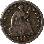 1847-P Seated Liberty Half Dime