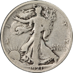 1921-P Walking Liberty Half Choice VG Key Date Superb Eye Appeal Strong Strike