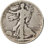 1921-D Walking Liberty Half Nice VG Key Date Great Eye Appeal Nice Strike