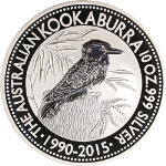 2015 Australia 10 Ounce Silver $10 Kookaburra 999 Fine - Capsule