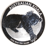 2012 Australia 10 Ounce Silver $10 Koala 999 Fine - Capsule