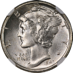 1943-S Mercury Dime NGC MS67 Superb Eye Appeal Nice Strike