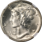 1944-S Mercury Dime NGC MS66 Superb Eye Appeal Nice Strike