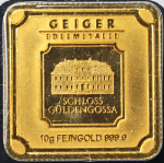 Geiger Edelmetalle 10 Gram 9999 Fine Gold Square - OGP Assay Capsule