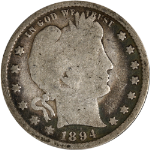 1894-S Barber Quarter