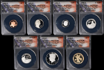 2021-S Silver 7 Coin Proof Set ANACS PR70 DCAM