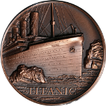 2022 Cook Islands Copper $1 Ultra High Relief - Titanic - 50 Gram - Choice BU