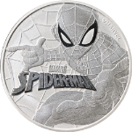 2017 Tuvalu 1 Ounce Silver $1 Marvel Spider-Man 9999 Fine w/Pouch