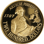 1987 Australia Gold $200 Proof Coin - Arthur Phillip Commem- 10g .916 OGP COA