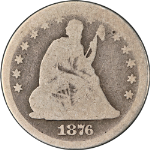 1876-CC Seated Liberty Quarter