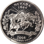 2006-S Silver Proof Quarter - Nevada - PCGS PR70 DCAM State Flag Label