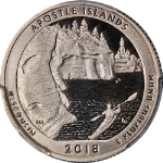 2018-S Silver Proof Quarter - Apostle Islands NP - PCGS PR70 DCAM