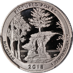 2018-S Silver Proof Quarter - Pictured Rocks NP - PCGS PR70 DCAM