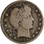 1894-O Barber Quarter