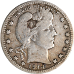 1914-P Barber Quarter