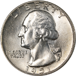 1951-P Washington Quarter