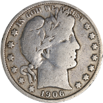 1906-S Barber Half Dollar