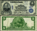 Madison IN-Indiana $5 1902 PB National Bank Note Ch #1457 N Branch B VF+